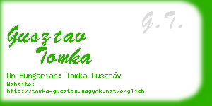 gusztav tomka business card